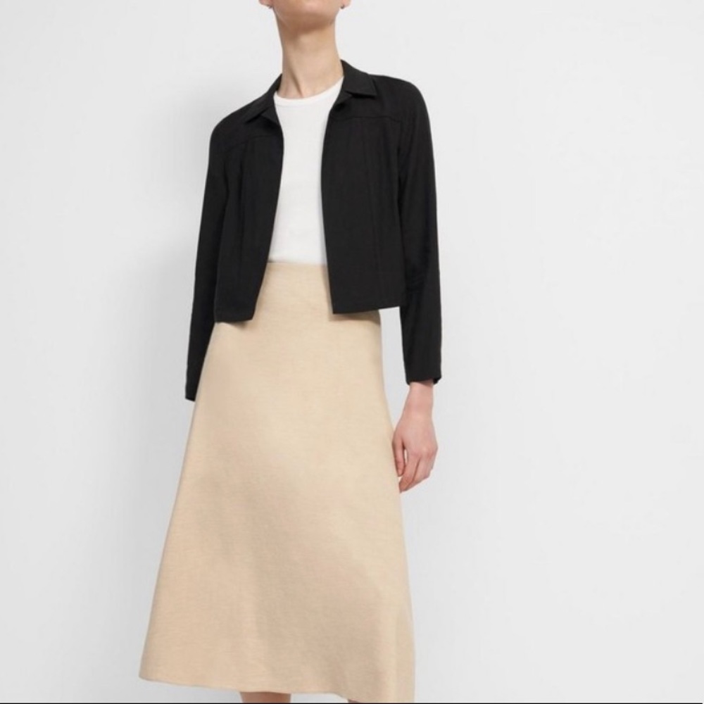 Theory Black Linen Lightweight Jacket